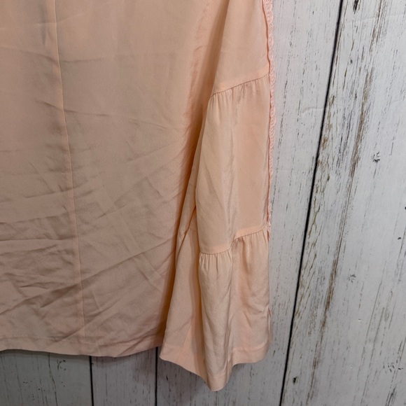 NWT J. Crew Peach Silk Lace-Trim Long Sleeve Blouse - Picture 10 of 11
